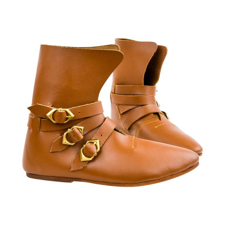 Buckled Medieval Boots - Brown