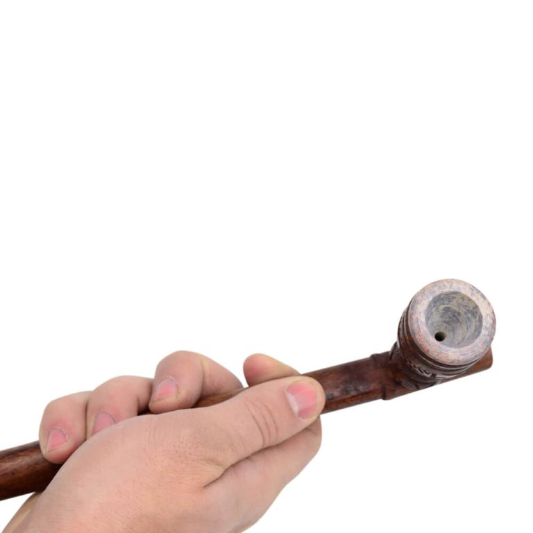 Carved Wooden Peace Pipe