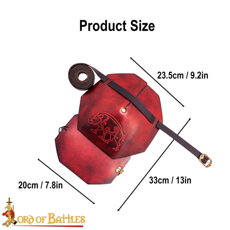 Celtic Boar Leather Pauldron