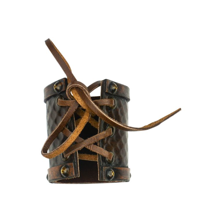 Celtic Leather Cuff with Triskele