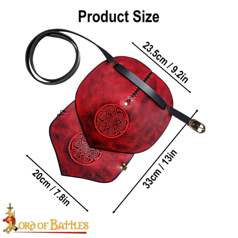 Celtic Leather Pauldron with Embossed Design