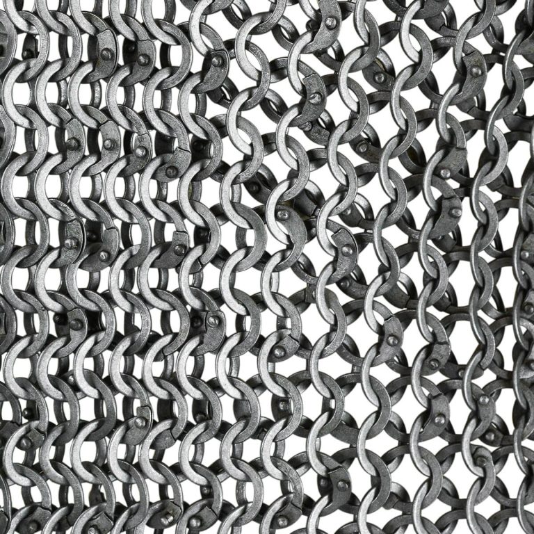 Chainmail Half Hauberk - Alternating Dome Riveted Flat Rings