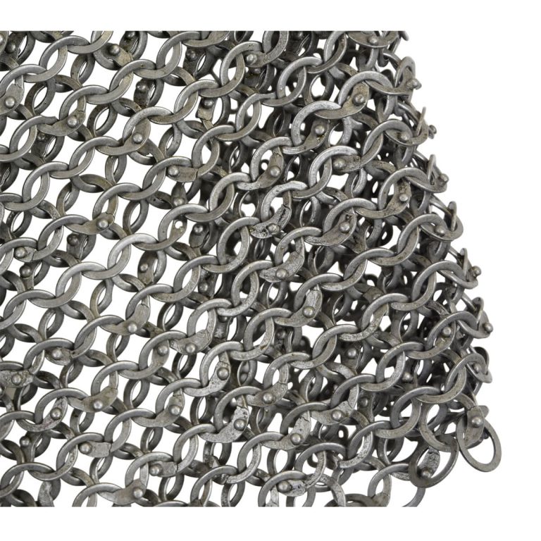 Chainmail Half-Sleeve Haubergeon - Alternating Dome Riveted Flat Rings