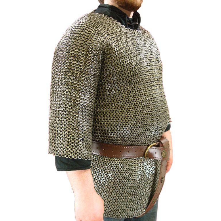 Chainmail Haubergeon Flat Riveted Solid Flat Rings Mild Steel