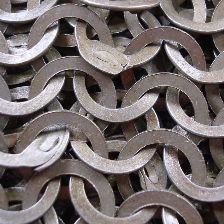 Chainmail Haubergeon Flat Riveted Solid Flat Rings Mild Steel
