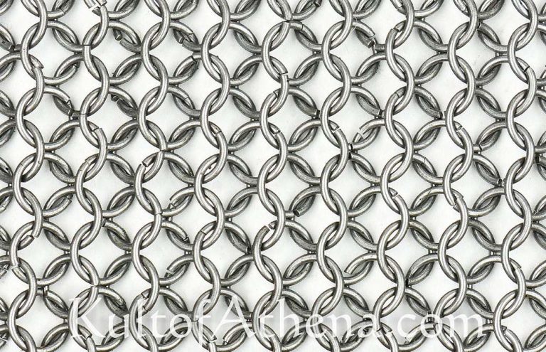 Chainmail Hauberk  Dome Riveted Construction  Stainless Steel Flat Rings Alternating with Solid Flat Rings