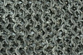 Chainmail Sleeve and Shoulder Panels  Stainless Steel Dome Riveted Flat Rings