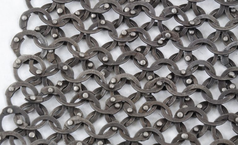 Chainmail Voiders  Dome Riveted Construction  Darkened Stainless Steel Flat Rings