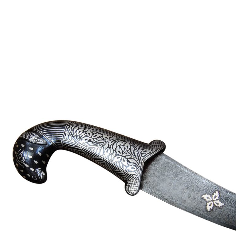 Damascus and Koftgari Inlay Indian Dagger