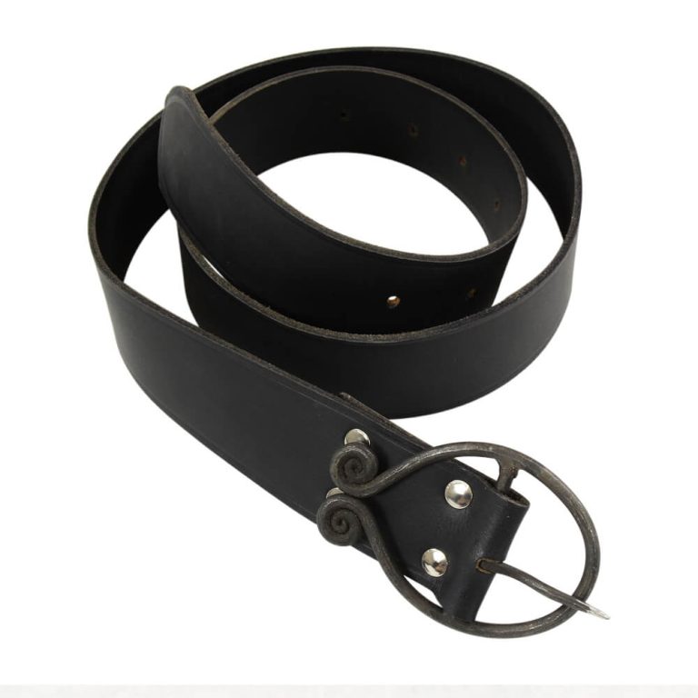 Dark Age / Medieval Belt with Hand Forged Iron Belt Buckle