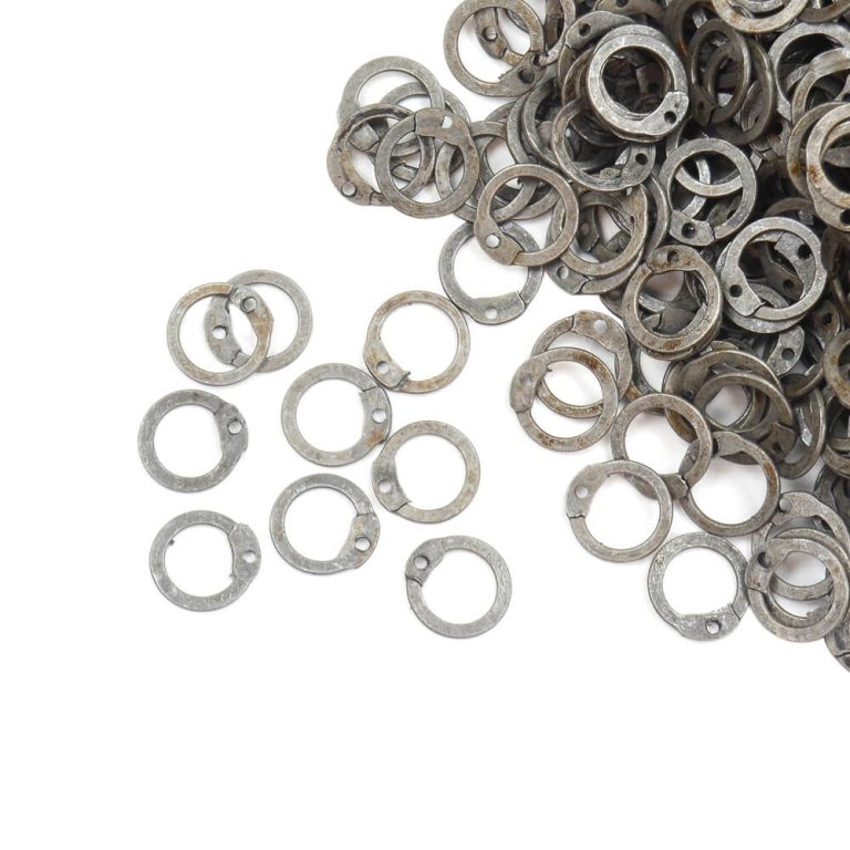 DFNM 1 kg Loose Chainmail Rings - Mild Steel Dome Riveted Flat Rings with Rivets 17 Gauge / 9 mm