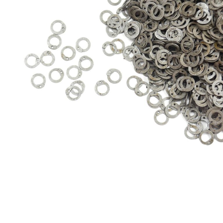 DFNM 1 kg Loose Chainmail Rings - Mild Steel Dome Riveted Flat Rings with Rivets 18 Gauge / 7 mm