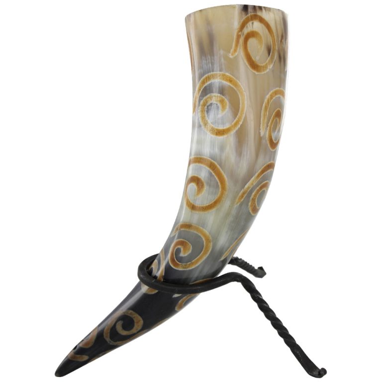 Dining Hall Drinking Horn with Rack