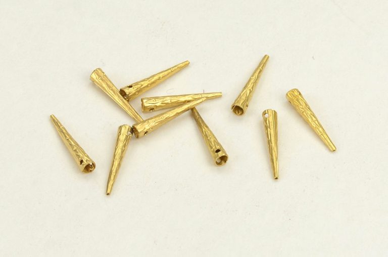 Embellished Brass Aiglets  Set of 10