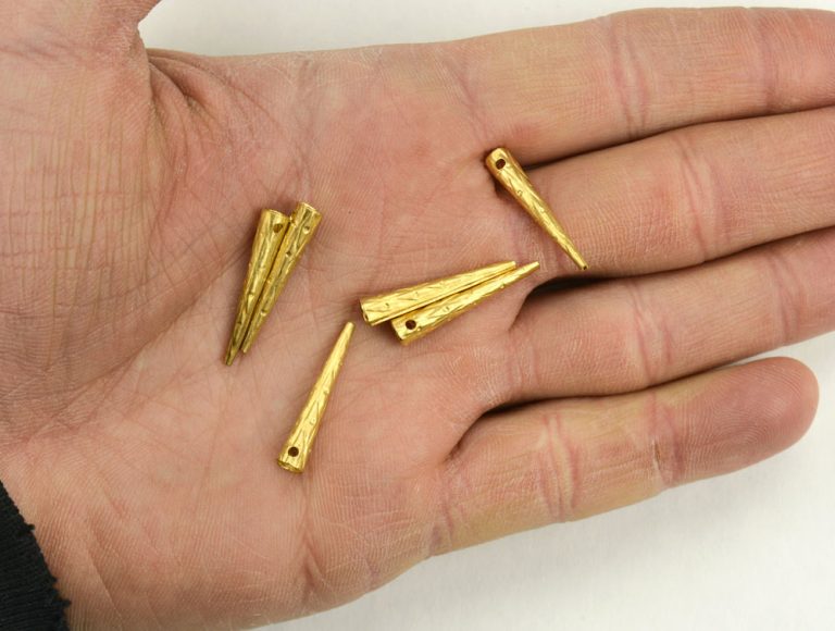 Embellished Brass Aiglets  Set of 10