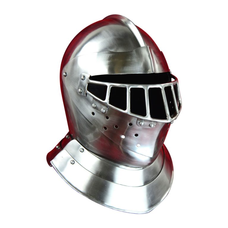 English Tourney Close Helm - 14 Gauge