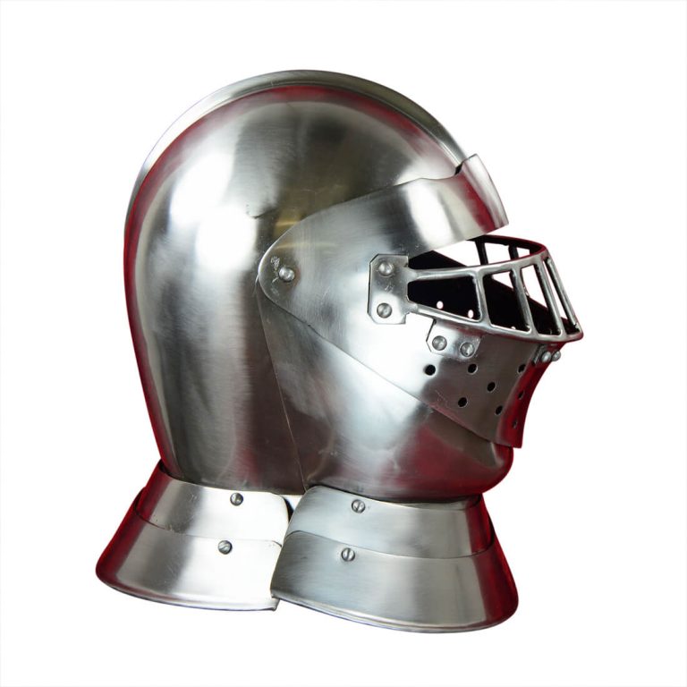 English Tourney Close Helm - 14 Gauge