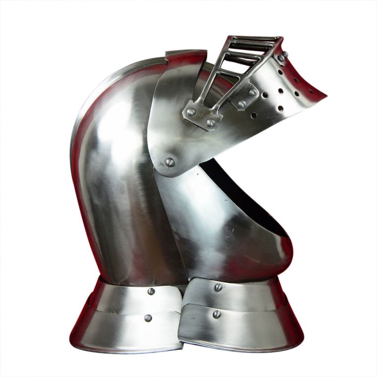 English Tourney Close Helm - 14 Gauge