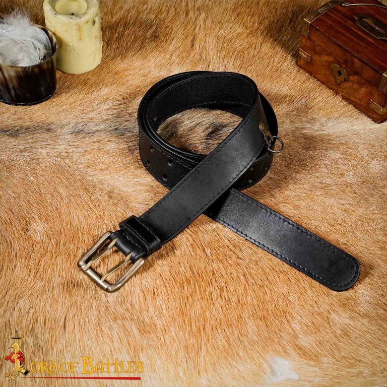 Fantasy Medieval Leather Belt Black