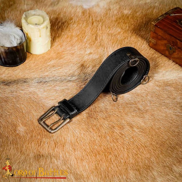 Fantasy Medieval Leather Belt Black