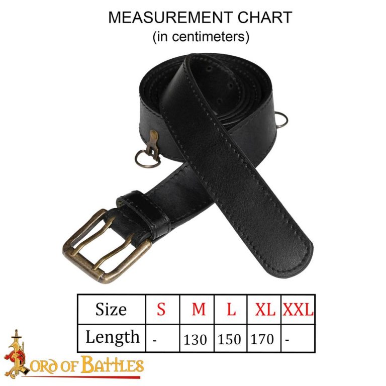 Fantasy Medieval Leather Belt Black