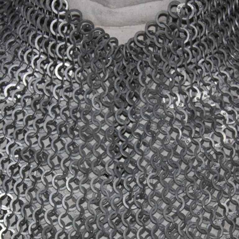 Flat Ring Riveted Chain Mail Coif