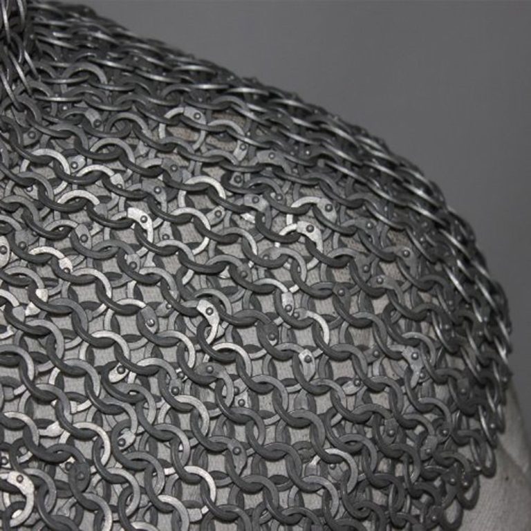 Flat Ring Riveted Chain Mail Coif
