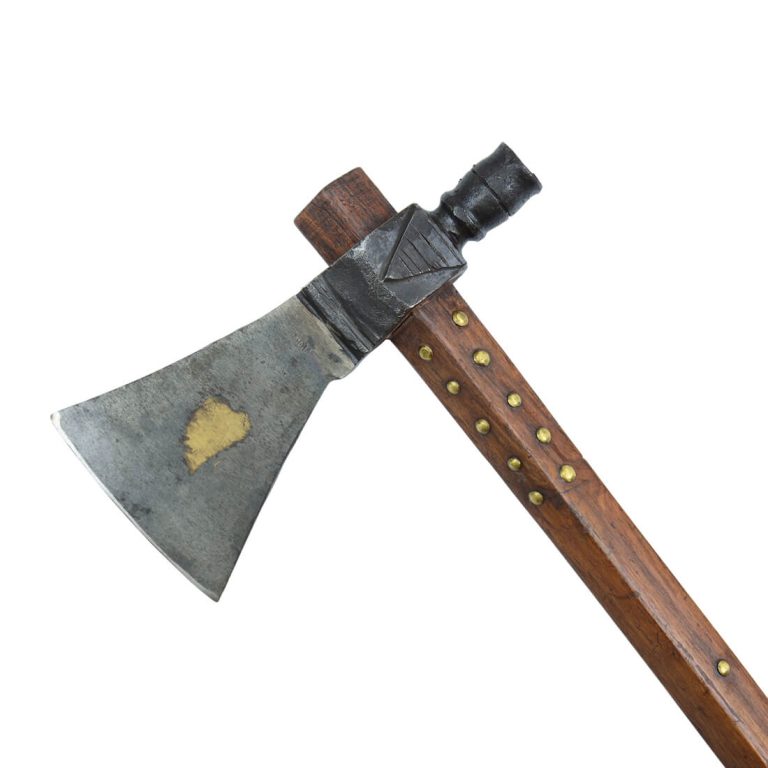 French Chippewa Brass-Heart Pipe Tomahawk