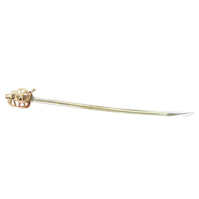 French Napoleonic Artillery Officer's Sword - leather scabbard