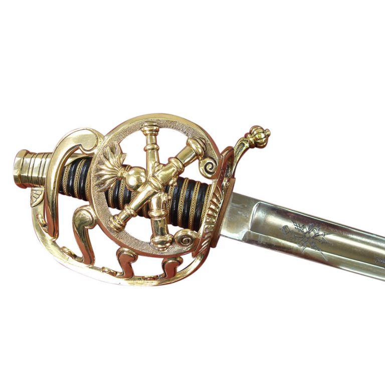 French Napoleonic Artillery Officer's Sword - leather scabbard