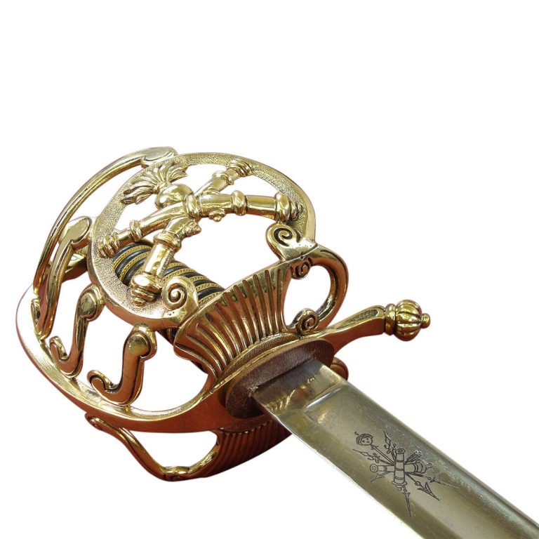 French Napoleonic Artillery Officer's Sword - leather scabbard