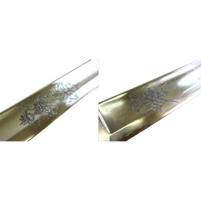 French Napoleonic Artillery Officer's Sword - leather scabbard