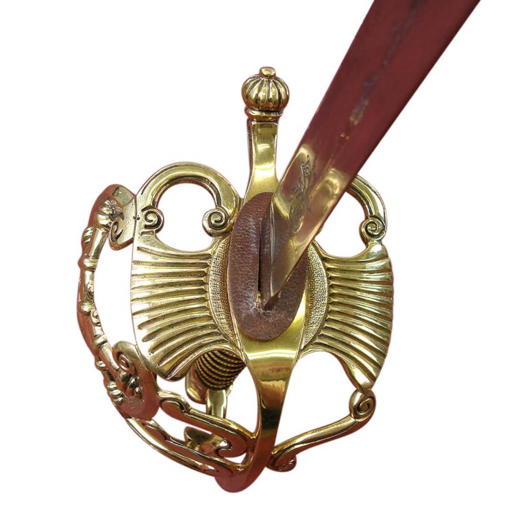 French Napoleonic Artillery Officer's Sword - leather scabbard