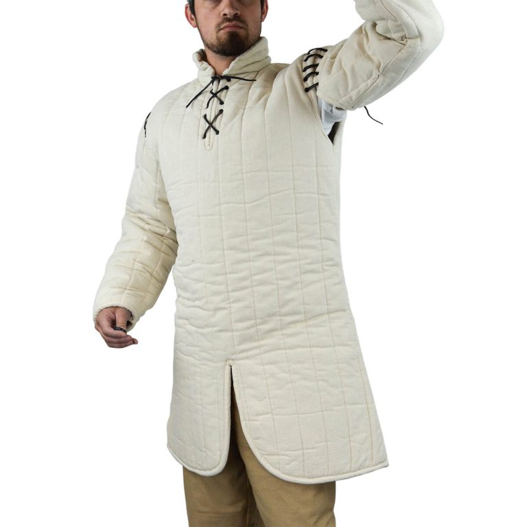 Gambeson with Removable Laced Arms - Natural