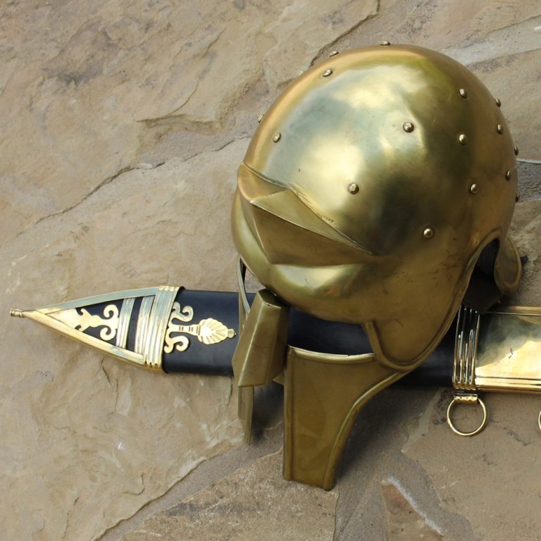 Gladiator Arena Brass Spike Helmet