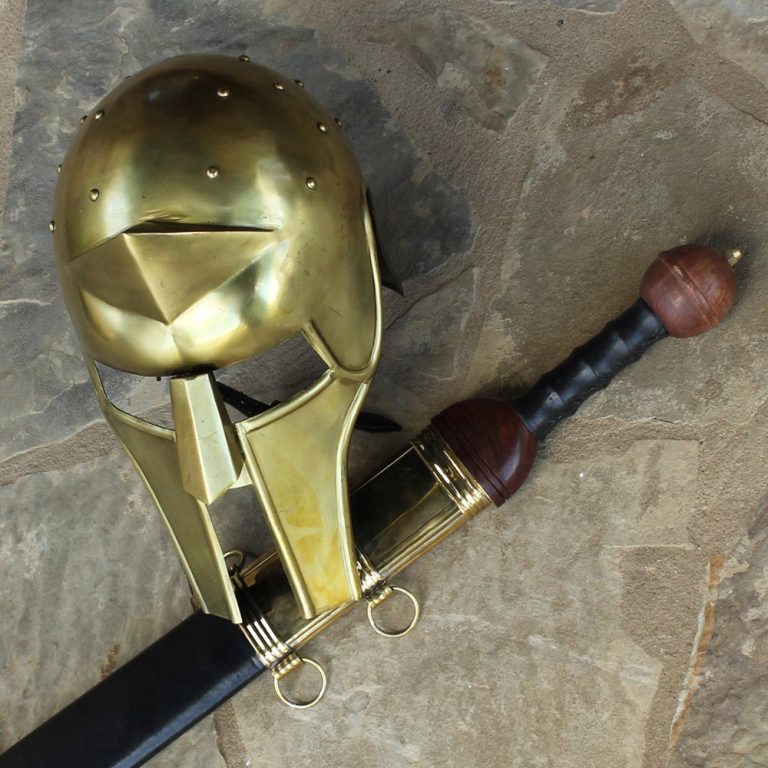 Gladiator Arena Brass Spike Helmet