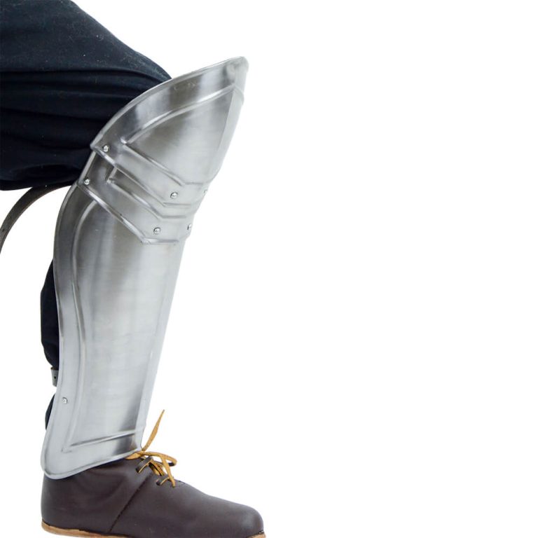 Greaves with Fixed Poleyns - 18 Gauge Steel