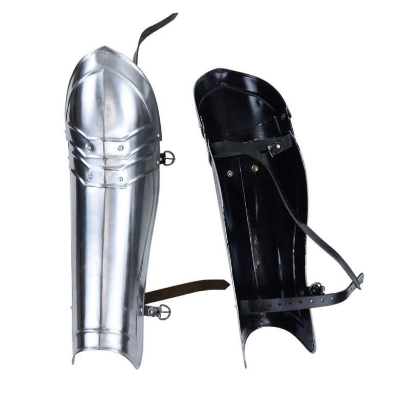 Greaves with Fixed Poleyns - 18 Gauge Steel