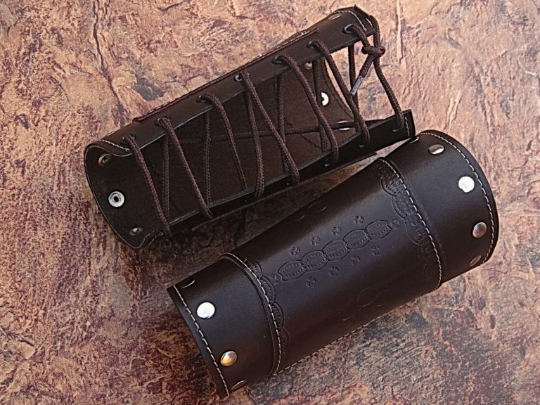 Hand Made Real Leather Armor Pointed Cuff