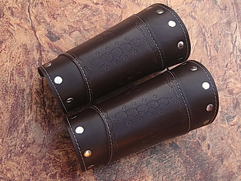 Hand Made Real Leather Armor Pointed Cuff