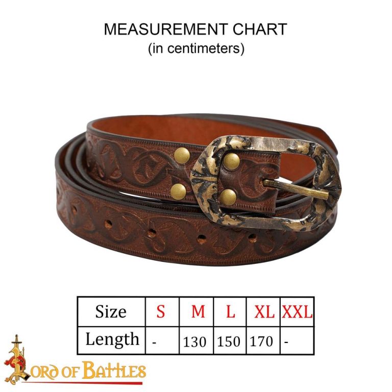 Handcrafted Fantasy Genuine Leather Belt Brown