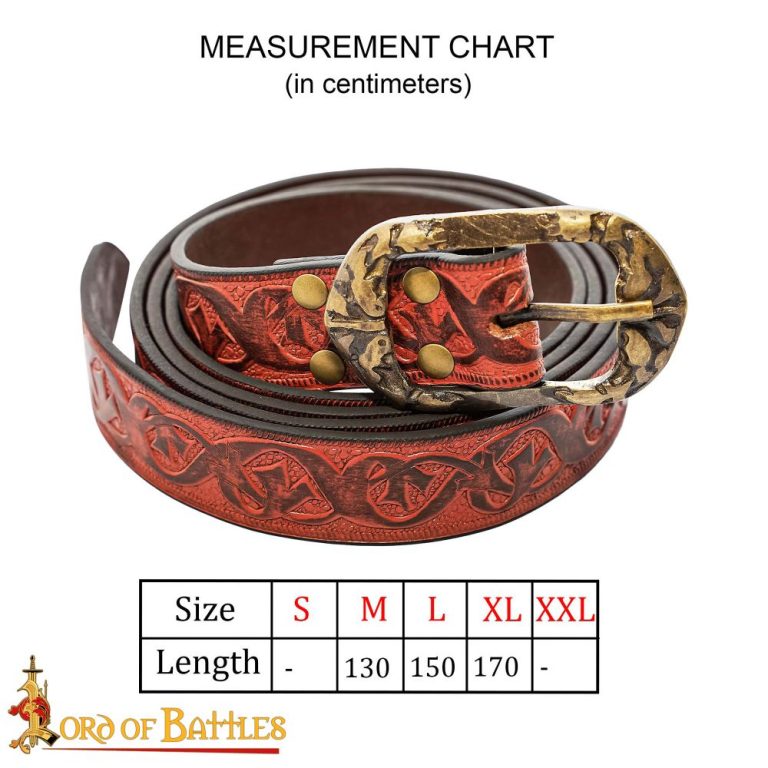 Handcrafted Fantasy Genuine Leather Belt Brown