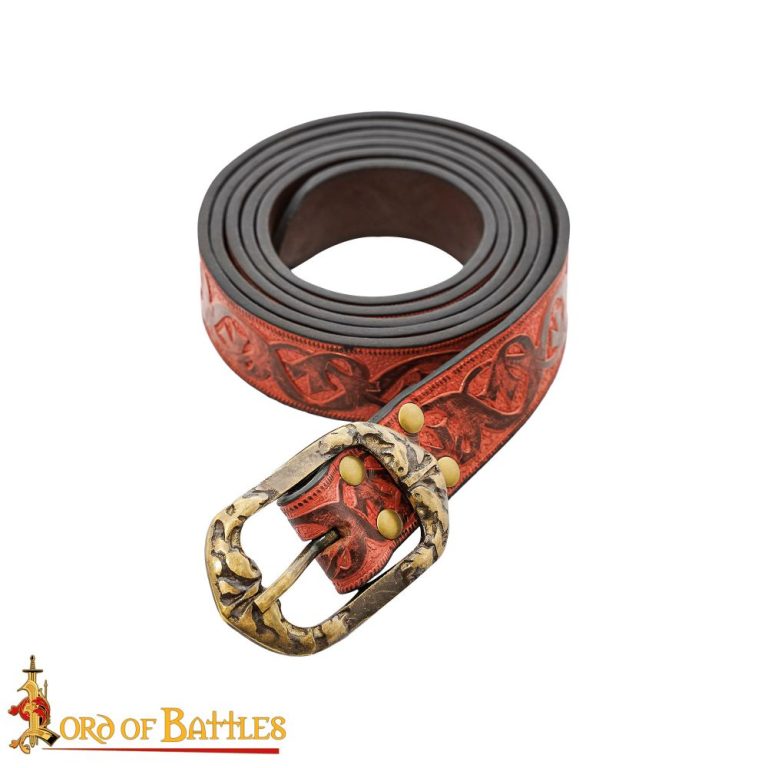 Handcrafted Fantasy Genuine Leather Belt Brown
