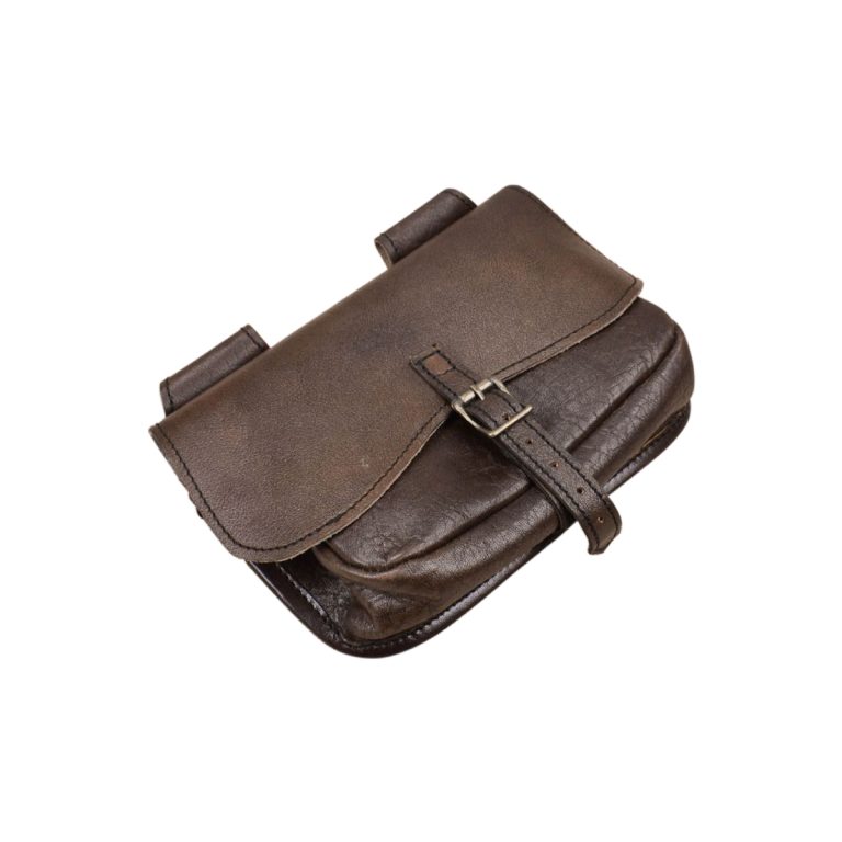 Large Medieval Leather Belt Pouch