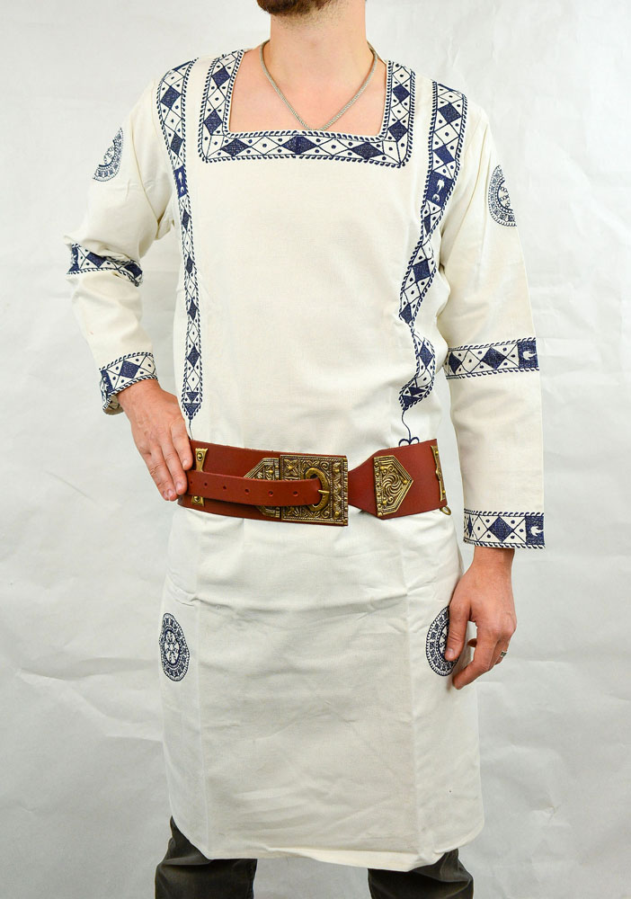 Late Roman Embroidered Tunic  Dark Blue