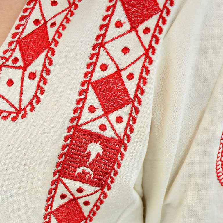 Late Roman Embroidered Tunic Red