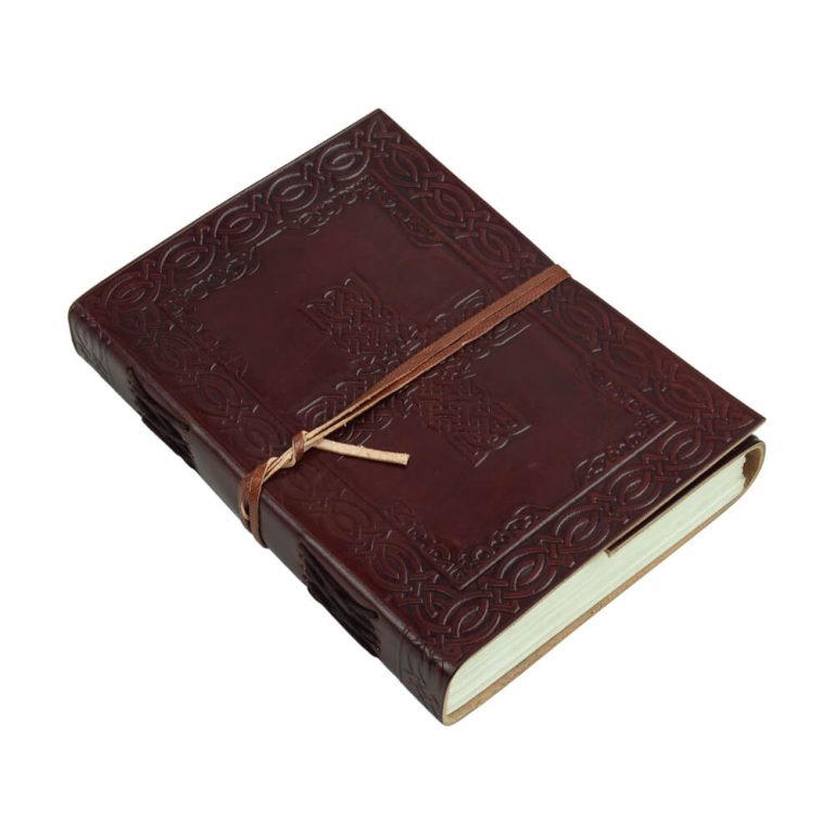 Leather-Bound Celtic Cross Journal