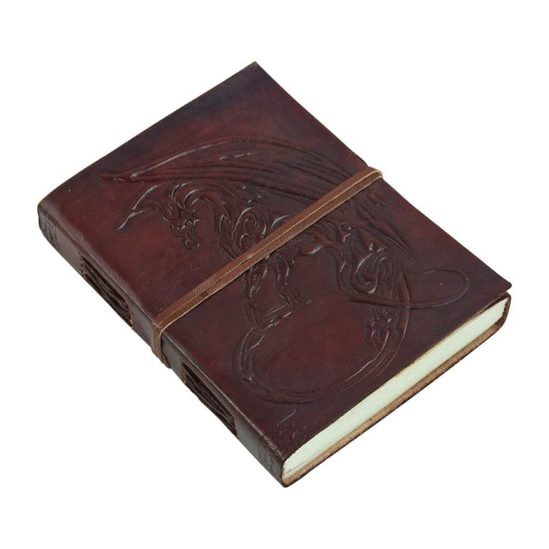 Leather-Bound Celtic Mythic Dragon Journal