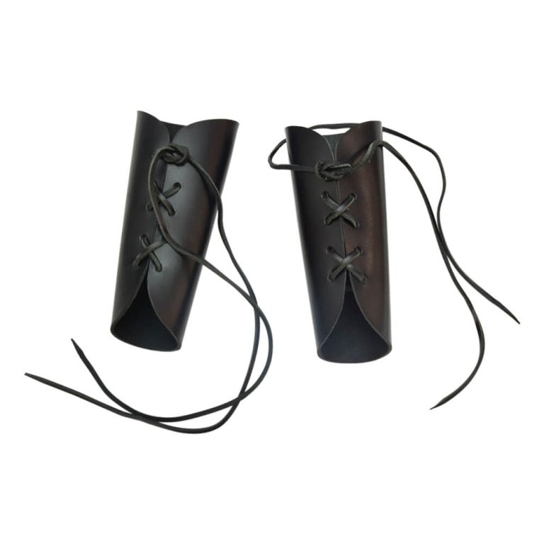 Leather Bracers - Black