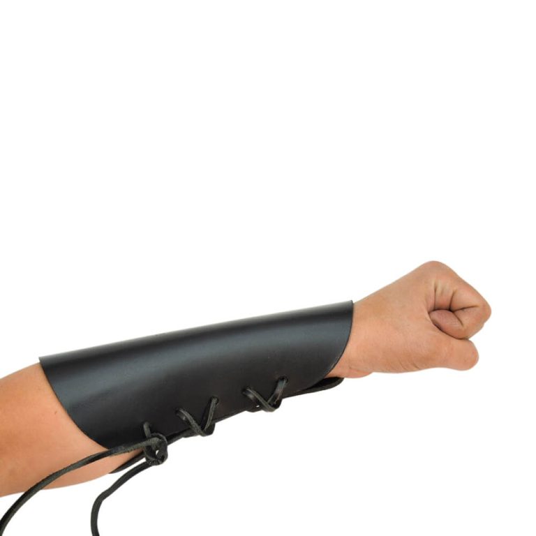 Leather Bracers - Black